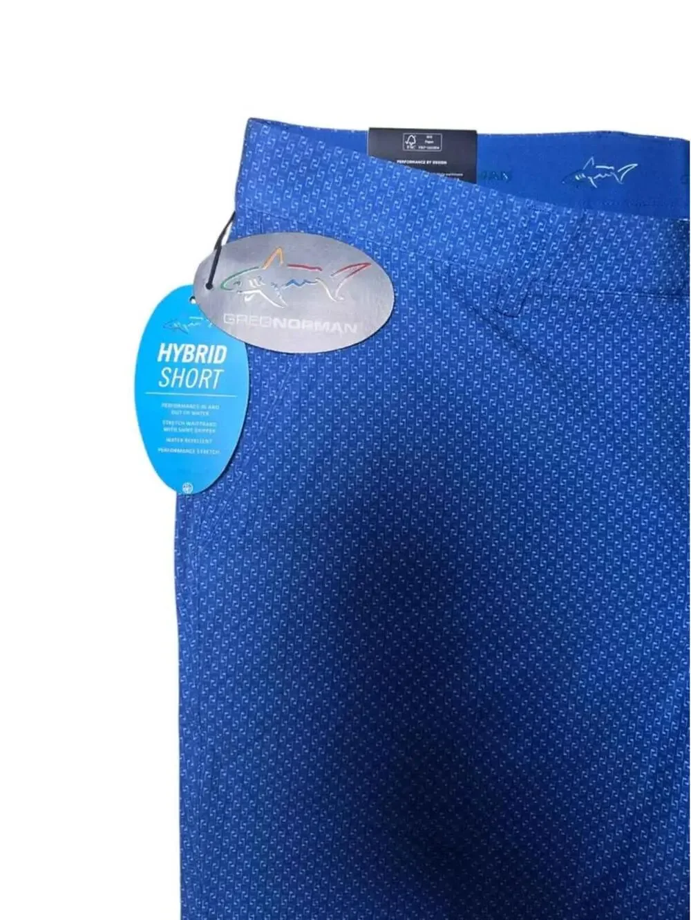 NWT Greg Norman Hybrid Short Blue W36
